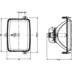 Element optyczny reflektora, prostokątny 165x96.3 mm Cobo - 0509580000