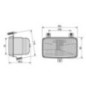 Headlight insert Halogen, rectangular, transparent, 155x92x96.3mm, Cobo - 0507800000