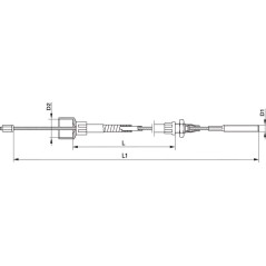 Brake cable complete BPW - 0508933410