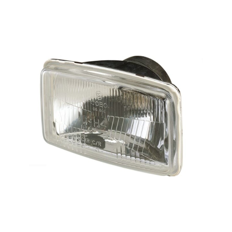 Headlight Halogen, rectangular, transparent, 155x96.3mm, Cobo - 050748000001