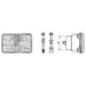 Headlight insert Halogen, rectangular, transparent, Cobo - 05400000 Headlight insert Halogen, rectangular, transparent, Cobo - 05400000