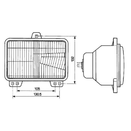 Headlight insert Halogen, rectangular, transparent, 179x93.5x120.5mm, Cobo - 05569000