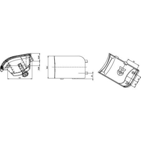 Arbeitsscheinwerfer rechteckig links - 05511000