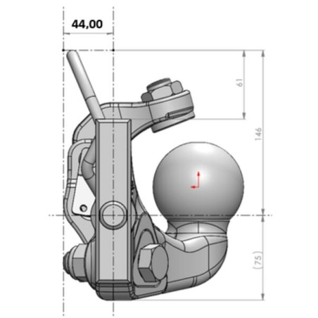 K80 Ladder hitch insert - 05633055A11