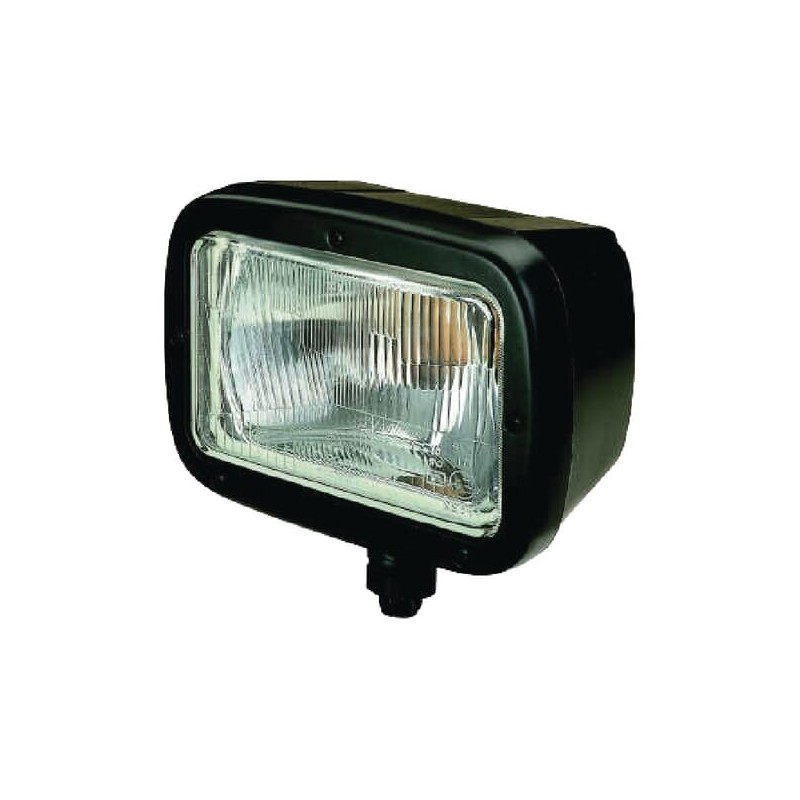 Headlight rectangular, transparent, bolt on, 204x AMP plug, Cobo - 05551000