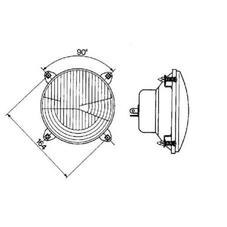Headlight insert Halogen, round, transparent, diameter 142.5mm, Cobo - 05567000