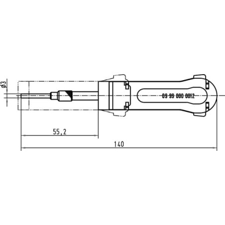 Crimp contector removal tool Han D - 09990000012