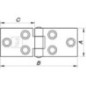 Flat hinge inox 50x114 - 0960170608907 Flat hinge inox 50x114 - 0960170608907
