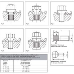 0980380130 BPW, Wheel screws and nuts 