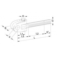Gabelkopf M36x32,00mm - 083632