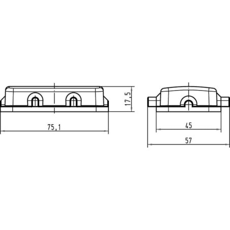 Cover 10B with 4 pegs, plastic - 09300105407