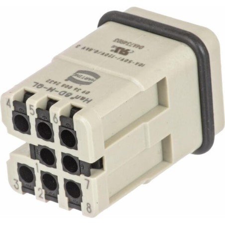 Plug insert Male 8P. HAN-8D - 09360082632