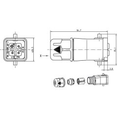 HARAX HAN3A female insert - 09200030445