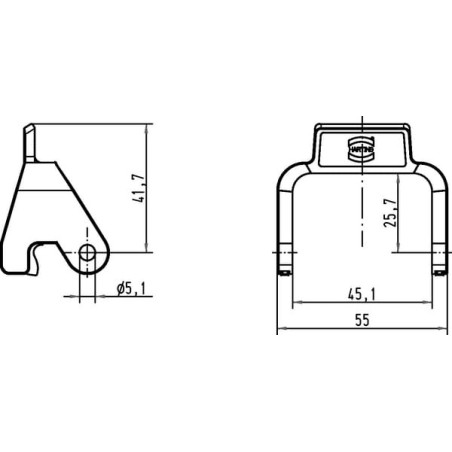 Lever double lock HAN10/16/24B - 09000005221