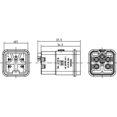 Stifteinsatz A 4P Quick Lock - 09200042633