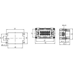 Insert E, Male 10P Crimp - 09330102602