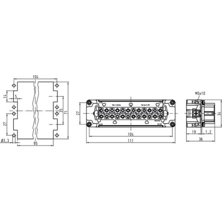 Insert E, Female 24P Cage-clamp 25-48 - 09330242726