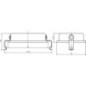 Abdeckkappe 6B mit 2 Rastclips, Metall - 09300065401