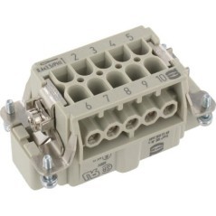 Pin insert E, 10P, screw connector - 09330102601