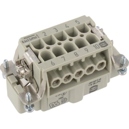 Pin insert E, 10P, screw connector - 09330102601