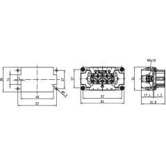 09330102701 Harting, 10 poles + grounded 