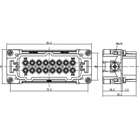Insert E, Male 16P Crimp 17-32 - 09330162612
