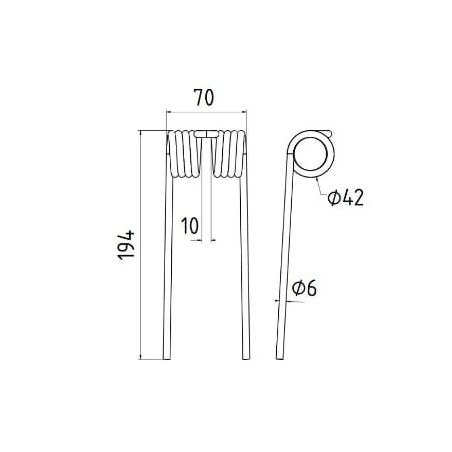 Pick-up tine - 0940523200