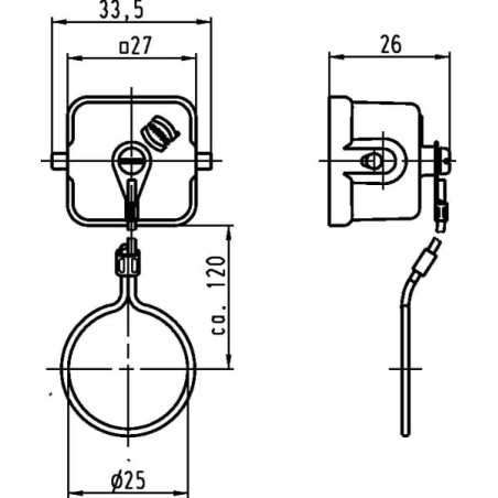 Cover 3A for M insert, metal - 09200035428