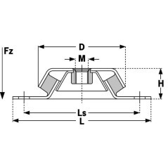 10400201 Kramp, Machine feet 