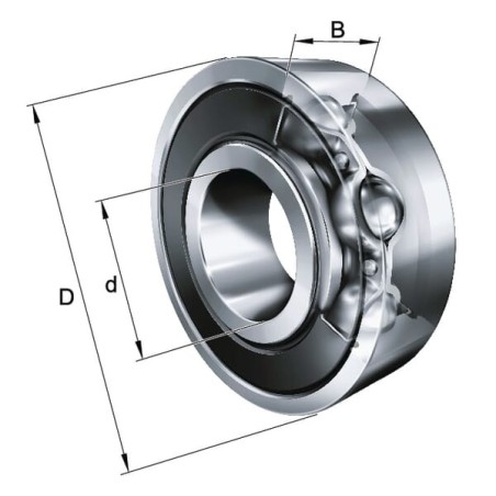 Łożysko kulkowe - 6315RSR