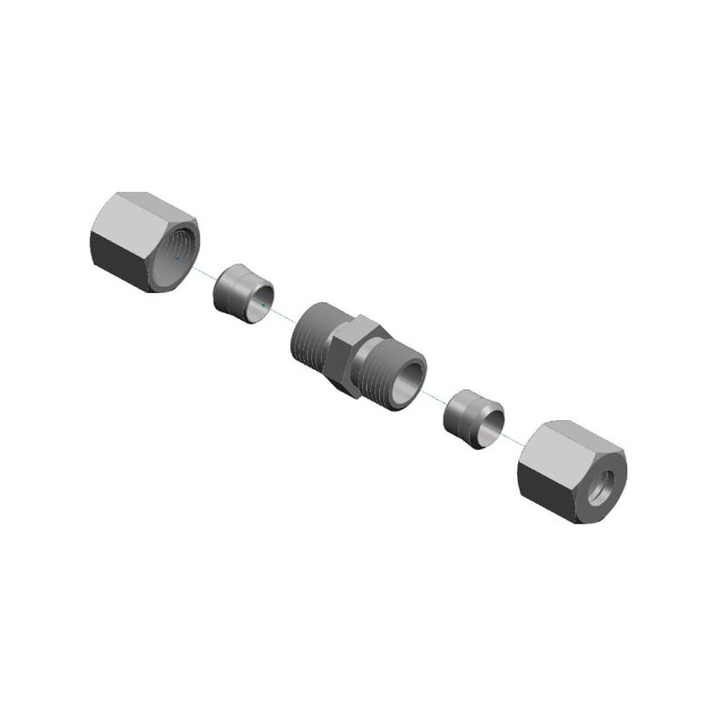 Connecter nipple 2x6mm - 993018