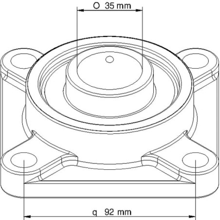 Flange bearing 35mm - 990200