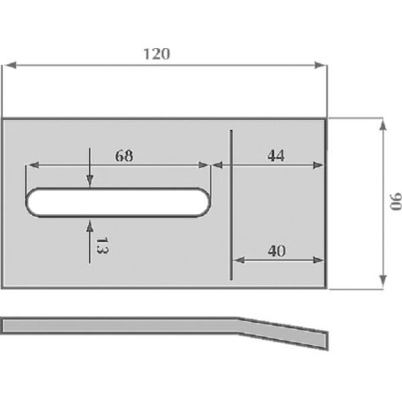 Zgarniak 90x120mm Maletti - AB073001