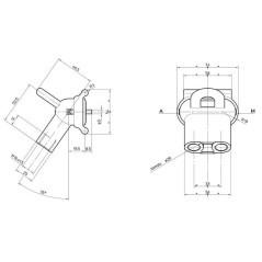 Palm coupling for CUNA - machine side - BPCG204