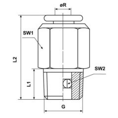 Straight connector push-in - CLSG66