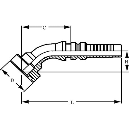 Insert 4SH-DN25 with flange diameter 47.6m - SFSH251630