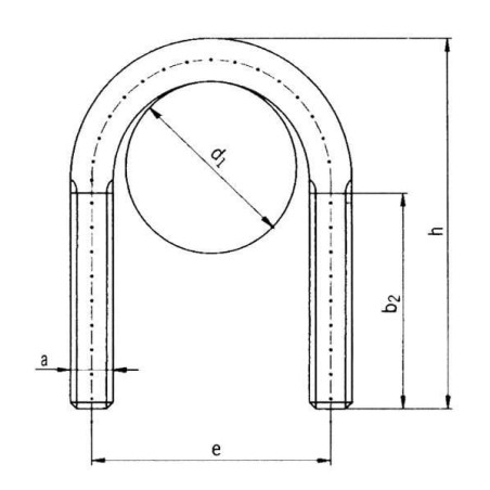 Bügelschraube M10, 60,3mm - 2 Zoll - UBM10603