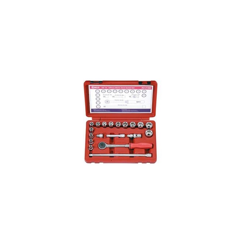3/8 inch Drive Socket Set 19pc Metric - VLA1631