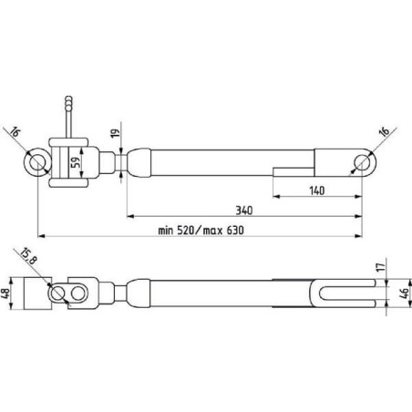 Lift rod complete - 1884342M92KR