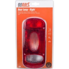 Rear light, RH rectangular, 12-24V, 100x80mm - LA45034RKR