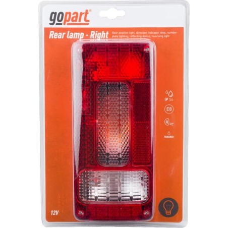 Rear light, RH rectangular, 12/24V, 180x100x80mm - LA45033RKR