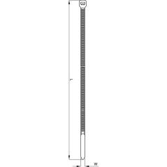 Opaski kablowe 4.8x200 mm FW czarne op. 100 szt. - TRBFW48200BLA