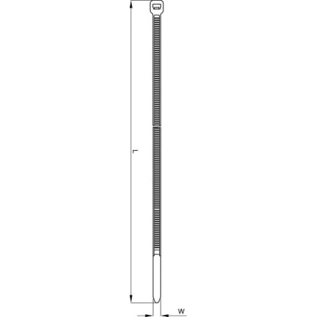 Opaski kablowe 4.8x200 mm FW czarne op. 100 szt. - TRBFW48200BLA