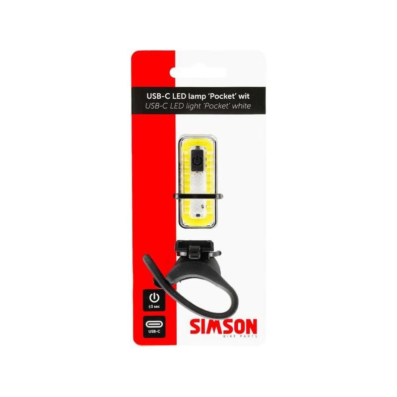 Rechargeable USB-C LED Pocket light, white - 022031SIM