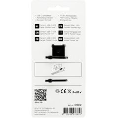 Rechargeable USB-C LED Pocket light, red - 022032SIM
