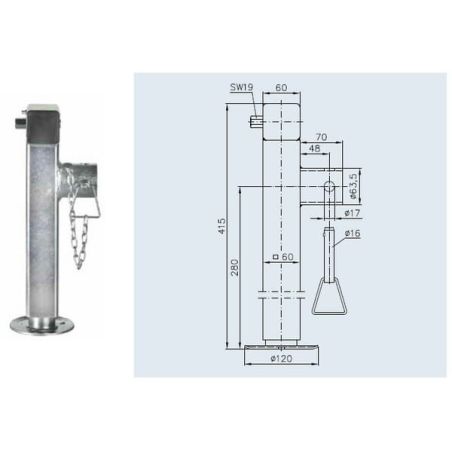 Stand jack, 60x415mm - 1731091