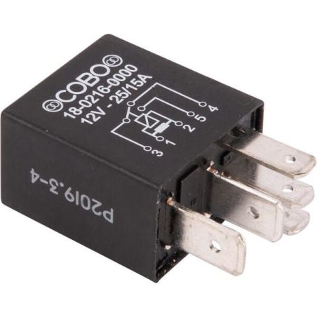 Micro relay 5P -12V 15/25A - 1802160000