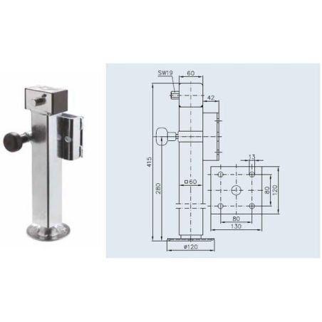 Stand jack, 60x415mm - 1860725