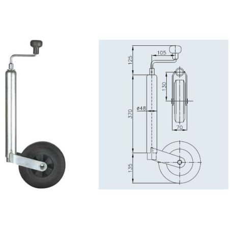 Wheel Jack, 48x505mm - 1860904