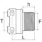 Coupling T3F 1/2 inch M thread - 249032